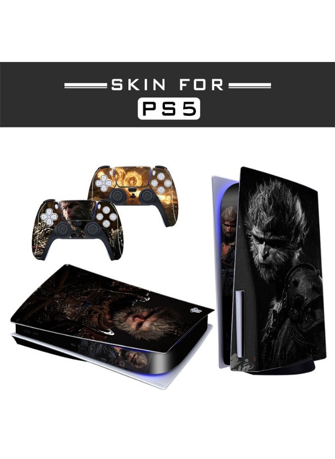 Generic Black Myth: Wukong PS5 Disc Digital Console Skin Protector Film 