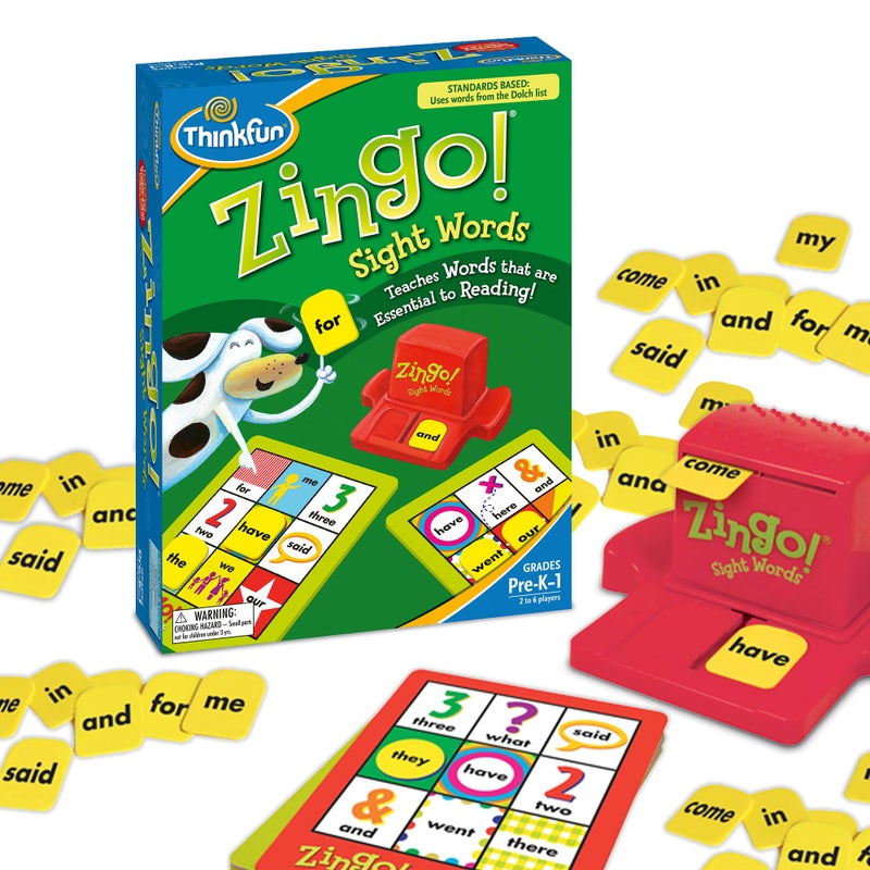 ThinkFun Zingo Sight Words Award Winning Early Reading Game for PreK to 2nd Grade Toy of the Year Finalist A Fun and Educational Game Developed by Educators for Boys and Girls - Image 2