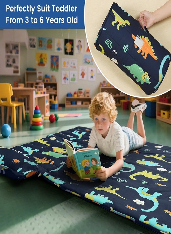 PHF Large Dinosaur Toddler Nap Mat Set, with Removable Pillow for Toddler Boys, Soft and Lightweight for Daycare, Preschool, Travel, Kindergarten Sleeping Bag, Fits Ages 3-6 Years, Large Dinosaur - Image 5