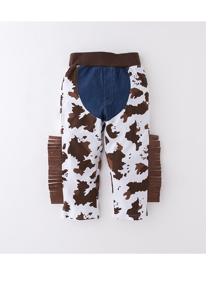 5 Pcs Cowboy Costume for Boys Dress Up Set, Birthday Cosplay Halloween Costume Party Costume - Image 4