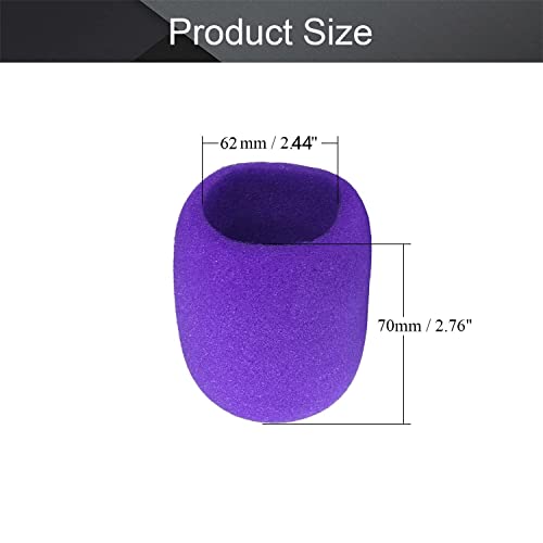 Fielect 1Pcs Microphone Cover Sponge Foam Mic Cover Handheld Microphone Windscreen Shield Protection Micro Foam Filter Purple for KTV Broadcasting - Image 2