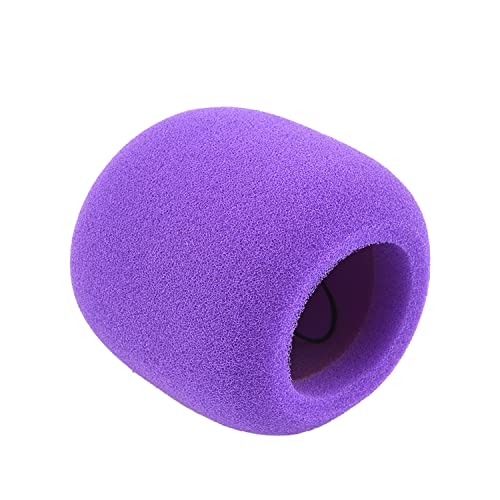 Fielect 1Pcs Microphone Cover Sponge Foam Mic Cover Handheld Microphone Windscreen Shield Protection Micro Foam Filter Purple for KTV Broadcasting - Image 4