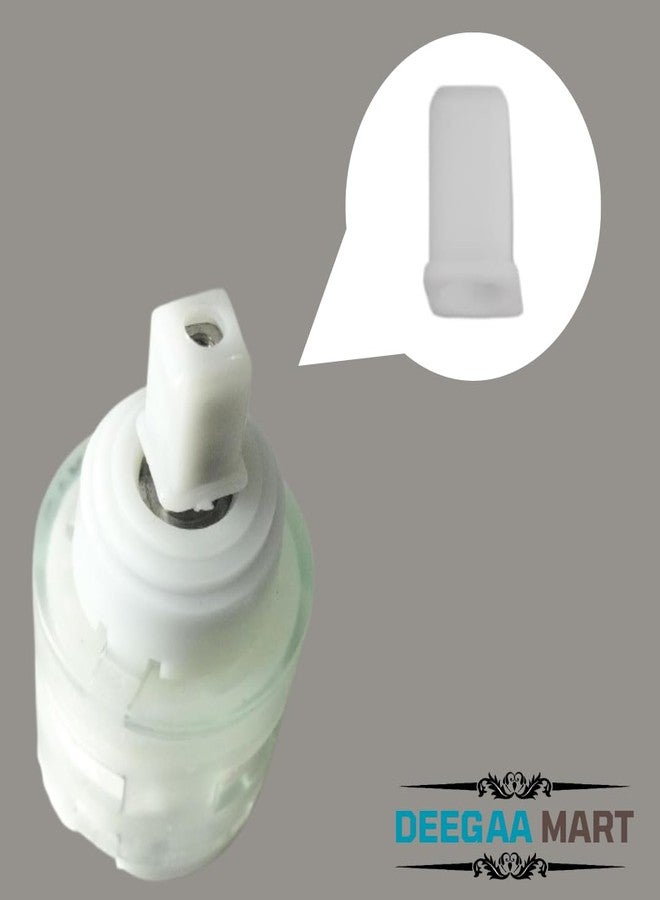 DEEGAA MART DEEGAAMART Plastic Diverter Handle Bush, Cap Set Compatible with Jaquar Type Fixtures - 46mm Sleeve, Smooth Rotation, Durable Plumbing Spare for Bathroom Fittings (White) Qty - 6 - Image 2