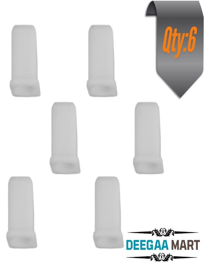 DEEGAA MART DEEGAAMART Plastic Diverter Handle Bush, Cap Set Compatible with Jaquar Type Fixtures - 46mm Sleeve, Smooth Rotation, Durable Plumbing Spare for Bathroom Fittings (White) Qty - 6 - Image 3