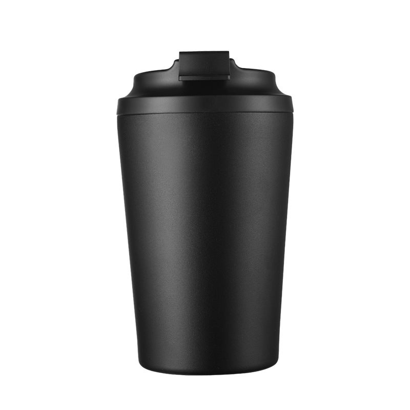 New 12Oz Milk Cup With Scale For Men And Women, Portable Coffee Cup, Business Office Stainless Steel Insulated Water Cup - Image 1
