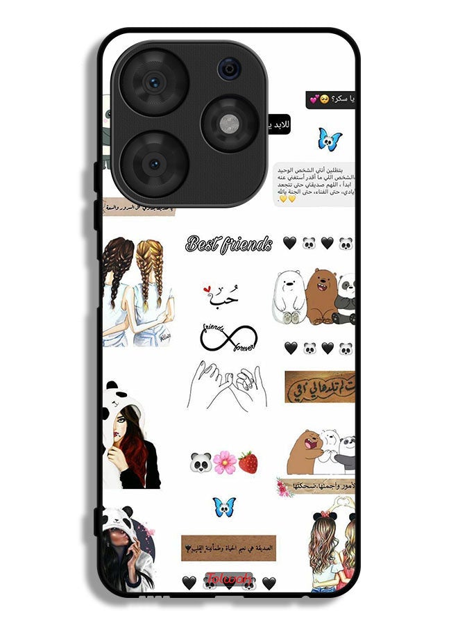 Tolwak Tecno Spark 10 Pro Protective Case Cover Arabic Quotes And Stickers - Image 1