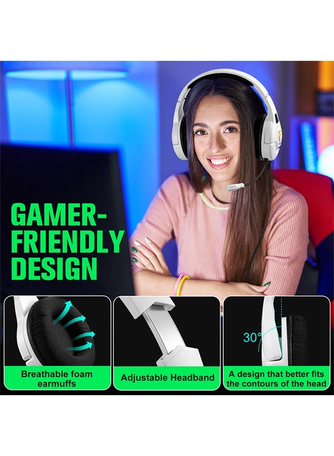 SoulBytes Gaming Headset Wired with Mic, LED Light, Stereo Surround Sound, Soft Memory Earmuffs, Noise Cancelling Over-Ear - Compatible for PS4, PS5, Xbox One, Xbox Series, Nintendo Switch, PC - Image 5