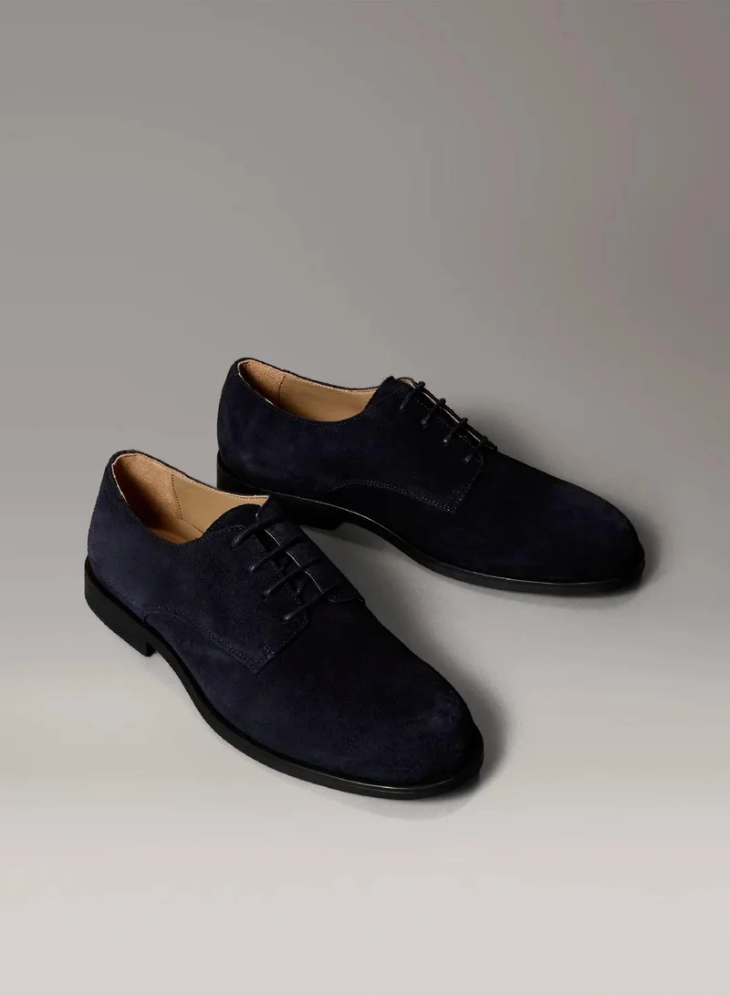 Calvin Klein Suede Cushioned Derby Lace-Up Shoes