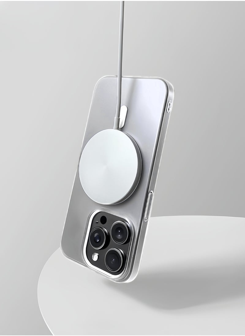 iPhone 16 Pro Case Magsafe Frosted Case With a Camera Cover,Anti Fingerprint Case,Compatible With Car Holder,