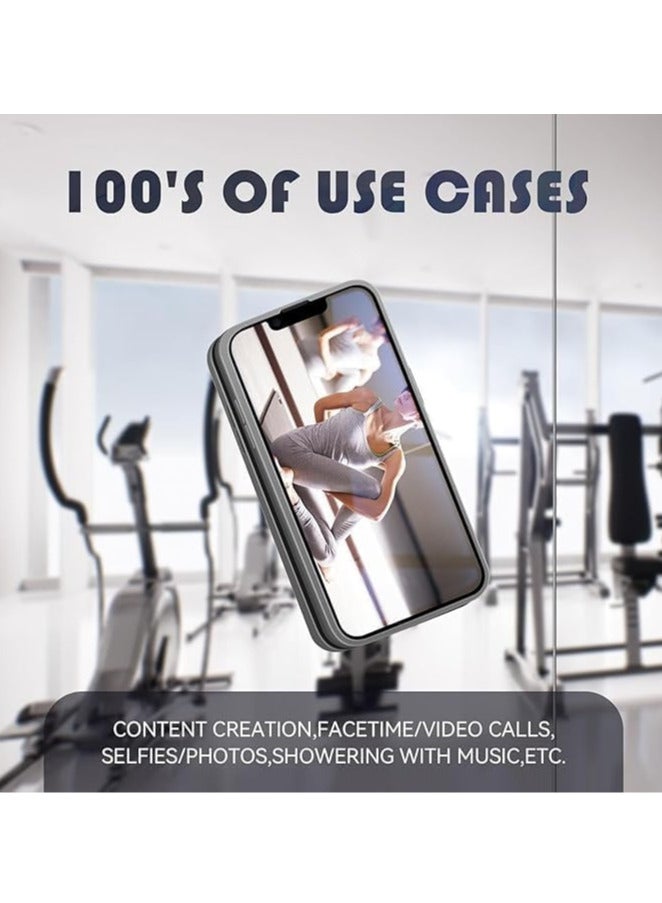 Suction Phone Case Mount, Sillicon Adhesive Phone Accessory  Hands-Free Fidget Toy Mirror Shower Phone Holder, Tiktok Videos and Selfies (Pink) - Image 2