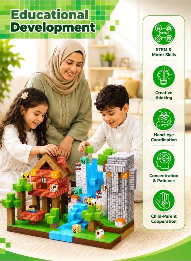 RAKAY 150PCS Magnetic Building Blocks Set for Kids Ages 3-12, High-Strength Magnetic Cubes, STEM Montessori Educational Toy for Boys & Girls, Creative Construction & Stacking Game Gift - Image 5