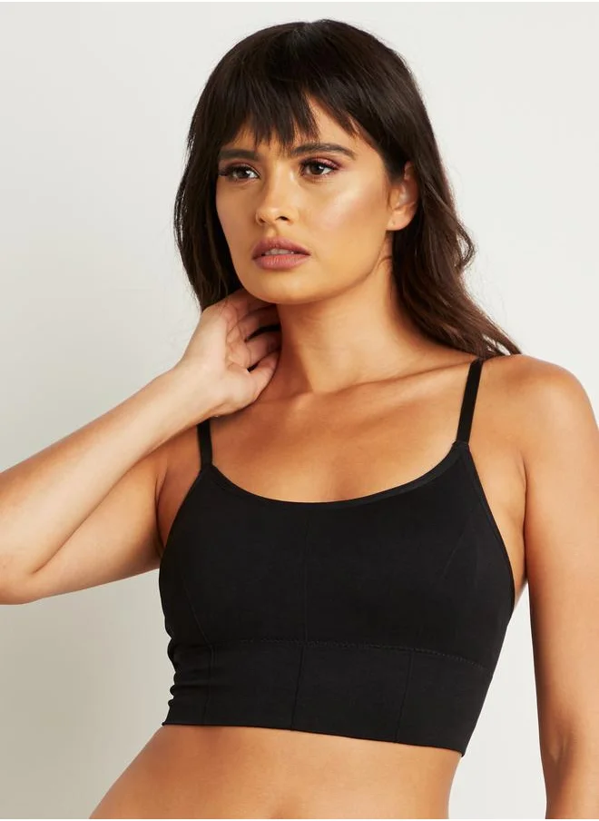 ستايلي Styli Seamless Padded Crop Top