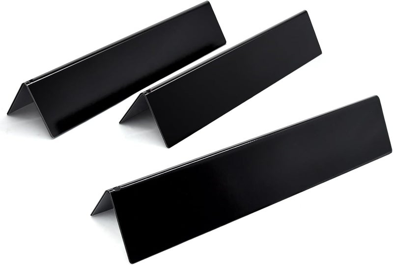 Criditpid 15.3" 7635 Porcelain-Enameled Flavorizer Bars for Spirit 200 Series Gas Grills, Spirit E210, S210, E220, S220 with Front Control Knobs, Set of 3 Heat Plates Flavorizer Bars Replacement for Weber 7635 - Image 1