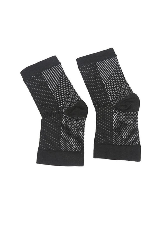 Ant - 4 Pairs Plantar Fasciitis Sock, Ankle Sleeves, Sports Compression Stockings for Men and Women, Compression Foot Sleeves with Arch and Ankle Support (Black, Large) - Image 1