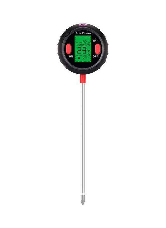 NIBEMINENT 5-In-1 Digital Soil PH Meter Black/Red/Silver  - Image 1