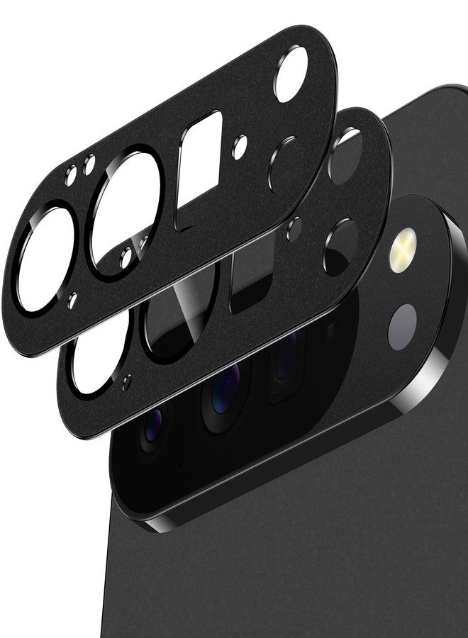 YWXTW حماية عدسة الكاميرا YWXTW لجهاز Google Pixel 10 Pro XL [ليس لجهاز 10 Pro]، قطع دقيقة من الزجاج المقسى المعدني الفاخر، غطاء كاميرا عالي الدقة مقاوم للخدوش، ملحقات باللون الأسود غير اللامع، عبوة من 2 - Image 1