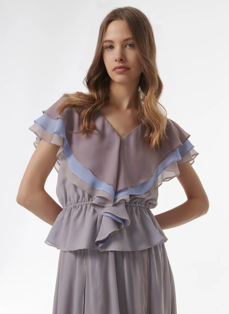 leem  Layered Ruffle Top for Women | Best Price UAE