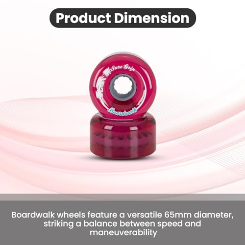 Sure-Grip Boardwalk Outdoor Roller Skates Wheels | Made with Urethane & 65mm Diameter | Suitable for Complete Replacement - Available in Multiples colors - Made in USA sold in a set of 8. - Image 5
