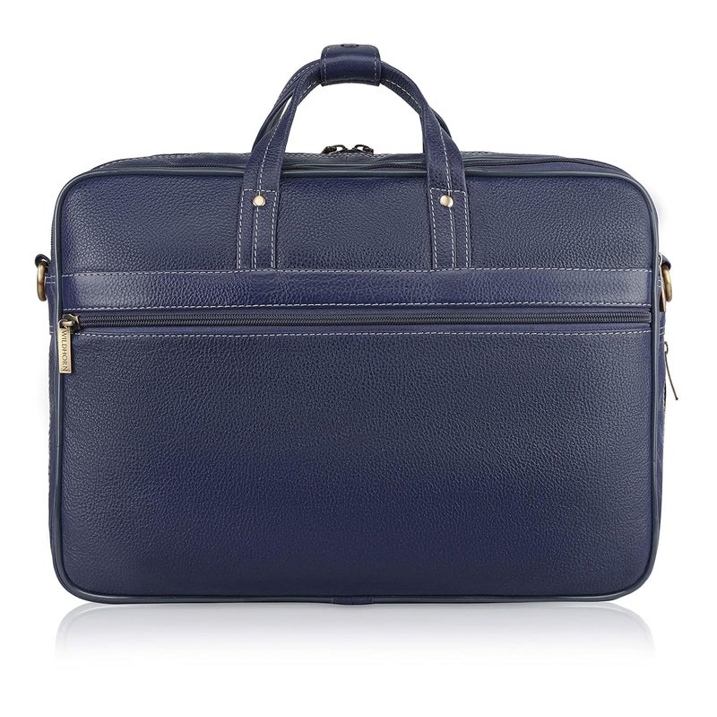 Wildhorn Genuine Leather Office Bag for Men – 15.6-Inch Laptop Bag with Adjustable Straps, Multiple Compartments, and a Sleek Professional Design – Durable and Stylish with a 1-Year Warranty. - Image 4