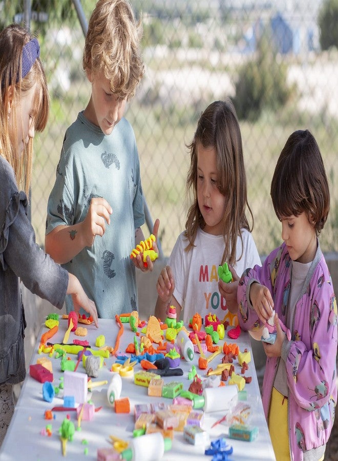 Jovi Plastilina Reusable and Non-Drying Modeling Clay; Neon Colors, 0.50 Oz. Bars, Set of 6, Perfect for Arts and Crafts Projects - Image 3