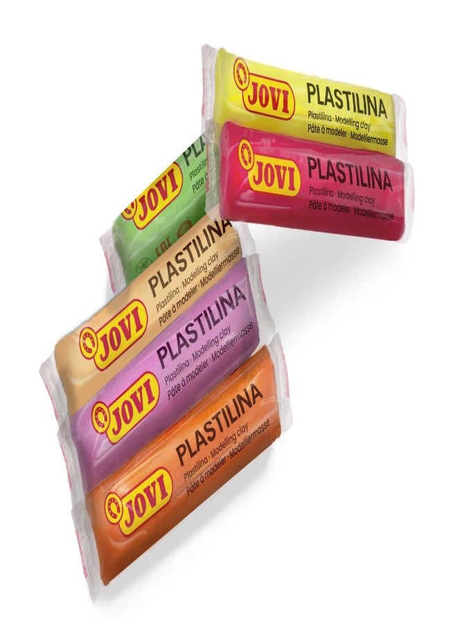 Jovi Plastilina Reusable and Non-Drying Modeling Clay; Neon Colors, 0.50 Oz. Bars, Set of 6, Perfect for Arts and Crafts Projects - Image 5