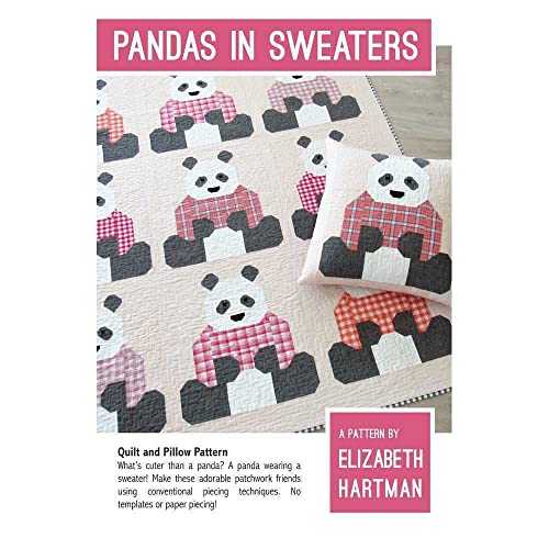 Elizabeth Hartman Pandas in Sweaters Pattern - Image 5