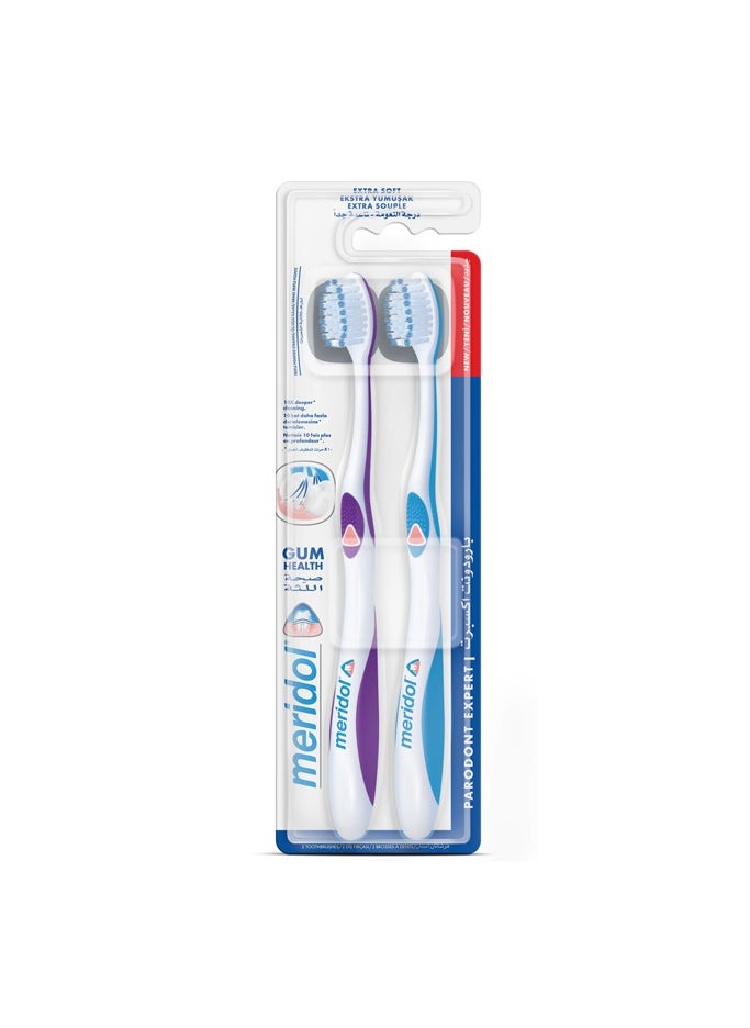 Meridol Meridol Parodont Expert Toothbrush Extra Soft | Pack of 2 | Gentle Gum Care 