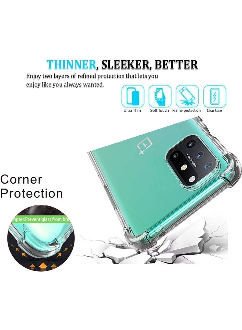 Theodor OnePlus 8T Clear Case, Shock-Absorption TPU Cell Phone Cover with Reinforced Corners, Soft Flexible & Crystal Clear Protective Bumper Case - Image 4
