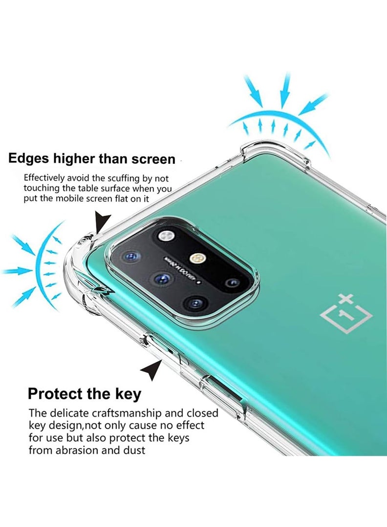 Theodor OnePlus 8T Clear Case, Shock-Absorption TPU Cell Phone Cover with Reinforced Corners, Soft Flexible & Crystal Clear Protective Bumper Case - Image 3