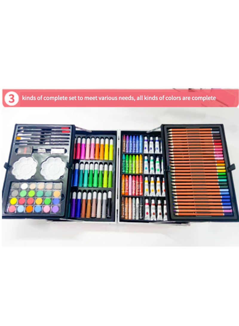 كيدل مجموعة رسم فنية مكونة من 200 قطعة من علبة هدايا من الألومنيوم للبنات والأولاد - Image 4