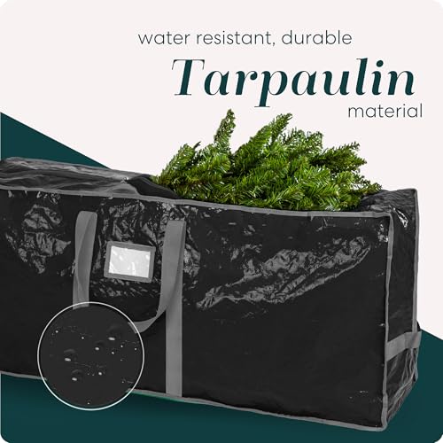 Handy Laundry Christmas Tree Storage Bag - Stores 9 Foot Artificial Xmas Holiday Tree, Durable Waterproof Material, Zippered Bag, Carry Handles - Protects Against Dust, Insects and Moisture (Black) - Image 5