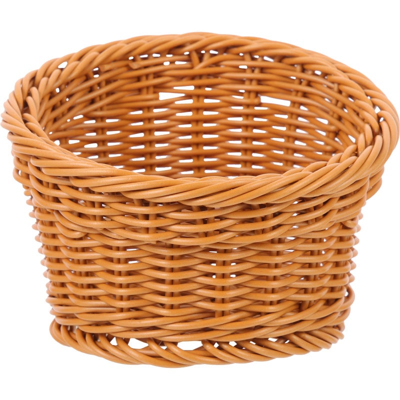 Hand Woven Rattan Vegetable Serving Basket Small Round Kitchen Organizer for Hot Pot - Image 2