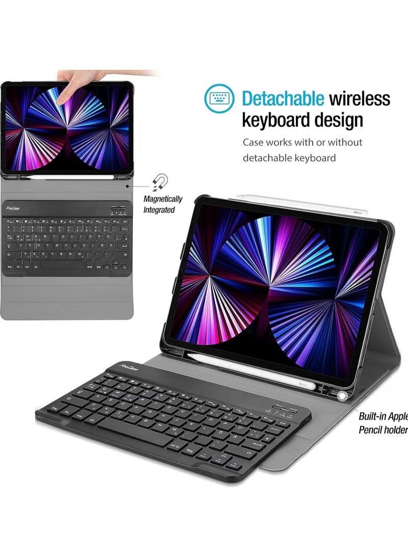 JAJEEK Slim Folio Pro Backlit Bluetooth Keyboard Case – Compatible with iPad Pro 11-inch 1st, 2nd, 3rd, 4th Gen (2018-2022), Wireless Bluetooth Keyboard, Adjustable Backlit Keys, Slim & Lightweight Protective Case - Image 4