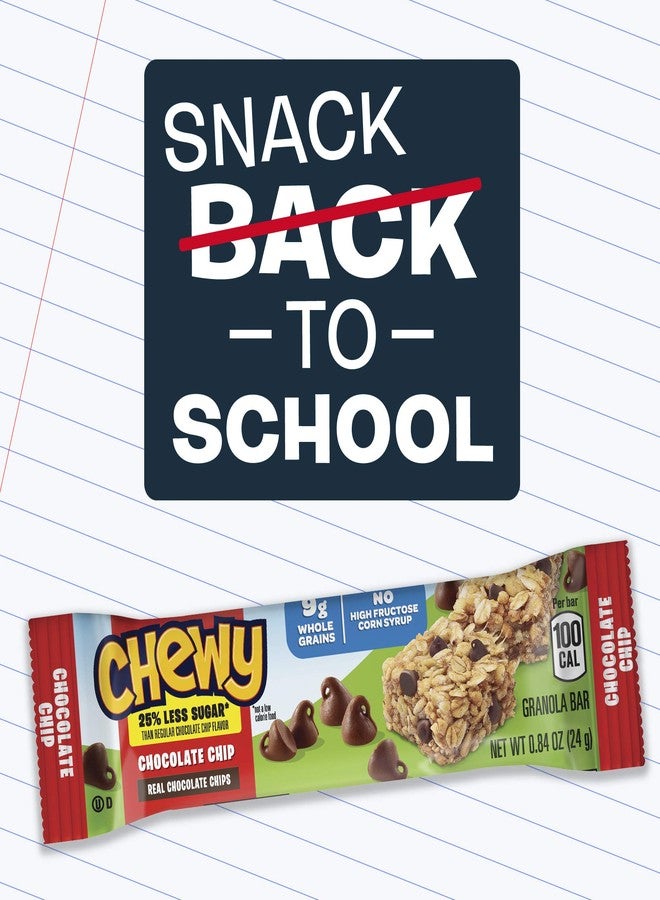 Quaker Chewy Granola Bars, 25% Less Sugar, 2 Flavor Variety Pack, (18 Pack) - Image 5