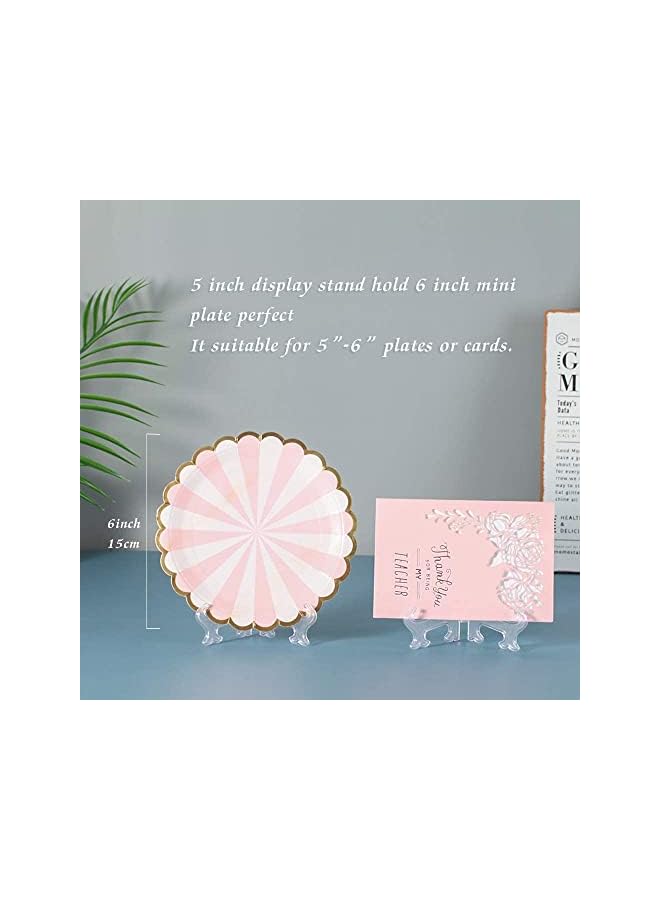 Zaboon Plastic Easels Plate Display Stands Picture Frame Stand Holder For Home Office Supplies Festival Party Decoration 5 Inch - Image 4