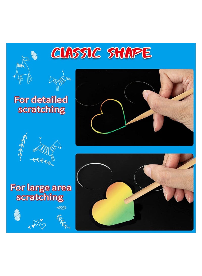 SOLARAE Wooden Stylus for Scratch Art, 150 PCS Wooden Stylus, Scratch Art Sticks, Scratch Art Stylus, Heavy Duty Wood Stylus Tools for Scratch Art - Image 4