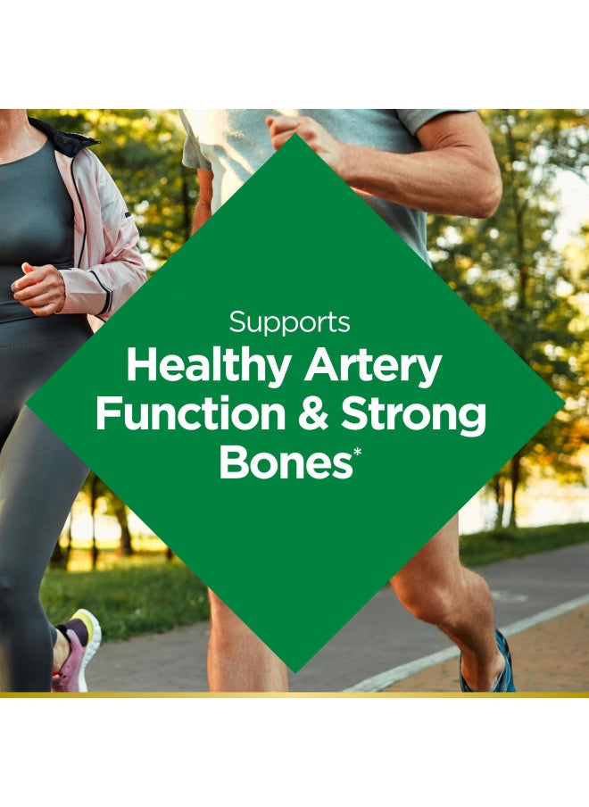 Nature's Bounty Vitamin D3 K2 Supplement, 4000 IU Vitamin D3 Plus 100 mcg of Vitamin K for Heart & Bone Health Support, 30 Day Supply, 30 Vegetarian Capsules, K2 + D3 Supplements for Adults