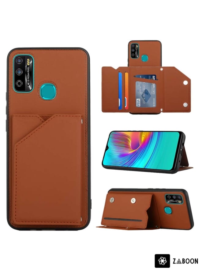 Zaboon Protective Case For Infinix Hot 9 Play Skin Feel PU + TPU + PC - Image 1