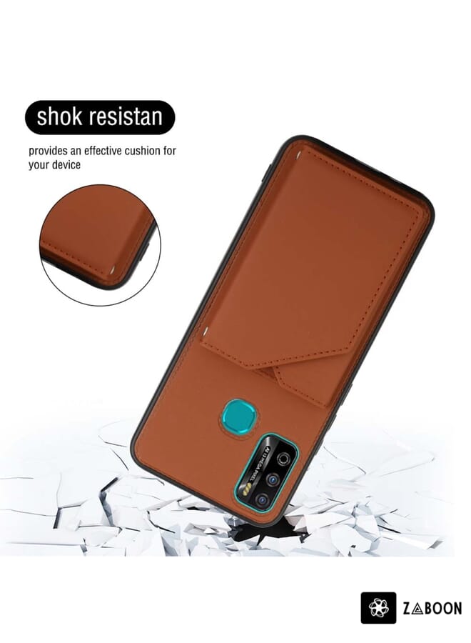 Zaboon Protective Case For Infinix Hot 9 Play Skin Feel PU + TPU + PC - Image 3