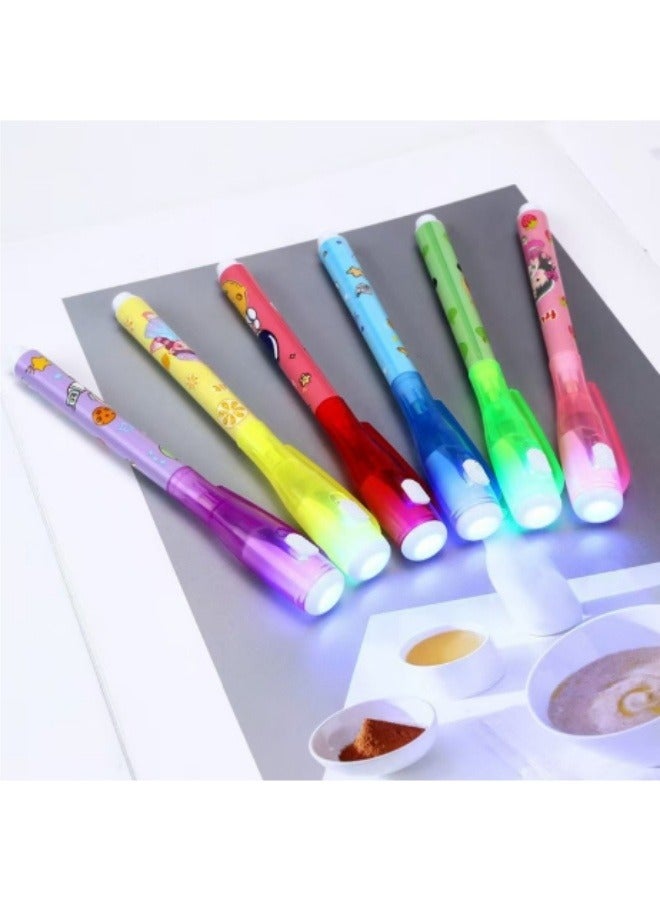 6Pcs Light-Emitting Invisible Pen Marker Pen Fun Fluorescent Pen - Image 1