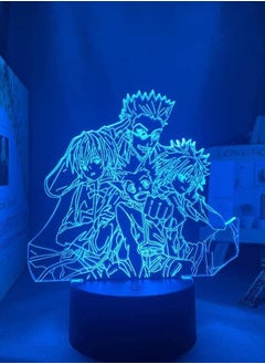 Multicolour Anime lamp Hunter X Hunter Killua LED Light for Kids Bedroom Decor Hxh Group LED Night Light Anime Gift Acrylic 3D Lamp Anime 16 Color Remote Control
