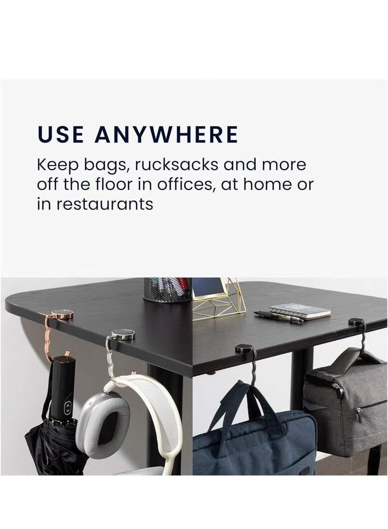 Ailily Set of 2 Portable Folding Handbag Purse Hooks - For Restaurants - Secures & Protects Bags. - Image 5