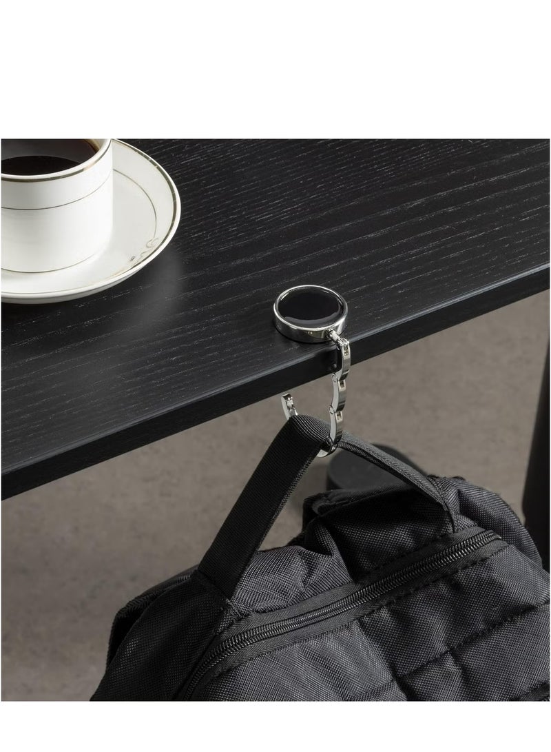 Ailily Set of 2 Portable Folding Handbag Purse Hooks - For Restaurants - Secures & Protects Bags. - Image 2