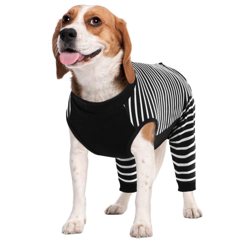 Kuoser Dog Recovery Suit for Back LegsSoft Dog Surgery Suit with Dog Pants to Stop LickingDogs Recovery Sleeve Elbow Protector Pet Surgical Onesie for Abdominal Wounds Dogs Cone AlternativeBlack M - Image 2