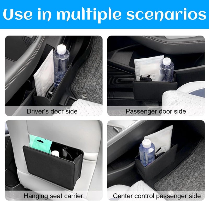 Norhogo Foldable Car Organiser Bin - Multipurpose Car Rubbish Bin with Hooks - Image 5