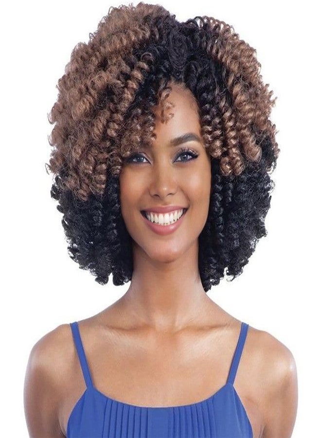 MIMAN 3 Packs 20 Inch Short Crochet Hair Braids for Black Women 12MM Spiral Curls Crochet Braided Synthetic Crochet Hair Extensions for Women DIY Mohawk Afro Braided Hairstyle (Black to Brown #1B/30) - Image 1