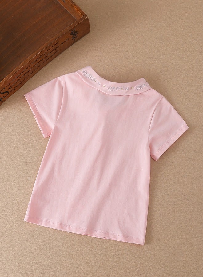 KUYEEBEAR Girls' Summer Short Sleeve Polo Shirt  - Image 2