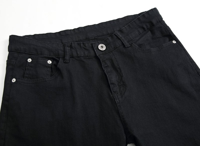 FREDD MARSHALL Men's Black Skinny Slim Fit Stretch Straight Leg Fashion Jeans Pants Black 42W - Image 3