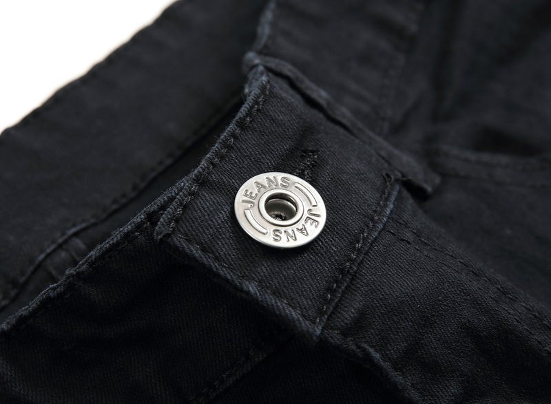 FREDD MARSHALL Men's Black Skinny Slim Fit Stretch Straight Leg Fashion Jeans Pants Black 42W - Image 5