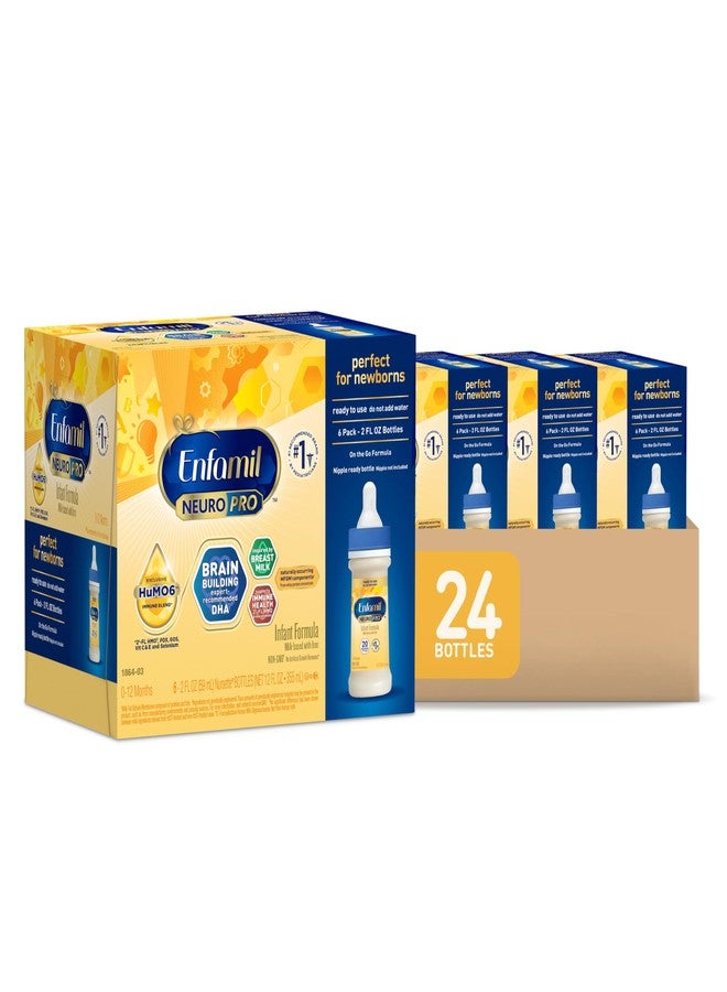 Enfamil NeuroPro Baby Formula, MFGM* 5-Year Benefit, Expert-Recommended Brain-Building Omega-3 DHA, Exclusive Immune Supporting HuMO6 Blend, Ready-to-Feed Infant Formula, Liquid, 2 Fl Oz, 6 Count (Pack of 4) - Image 1